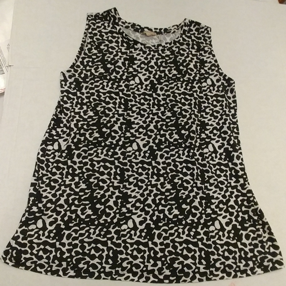 Anthology Black Print Sleeveless tank vest